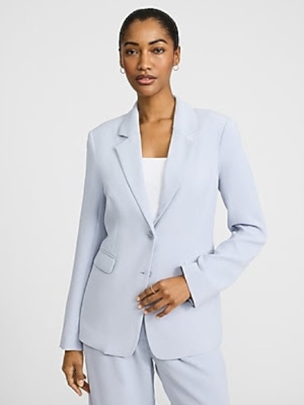 NWT Signature Crepe Two Button Relaxed Blazer